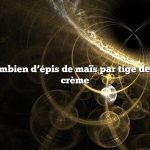Question : combien d’épis de maïs par tige de pêches et de crème